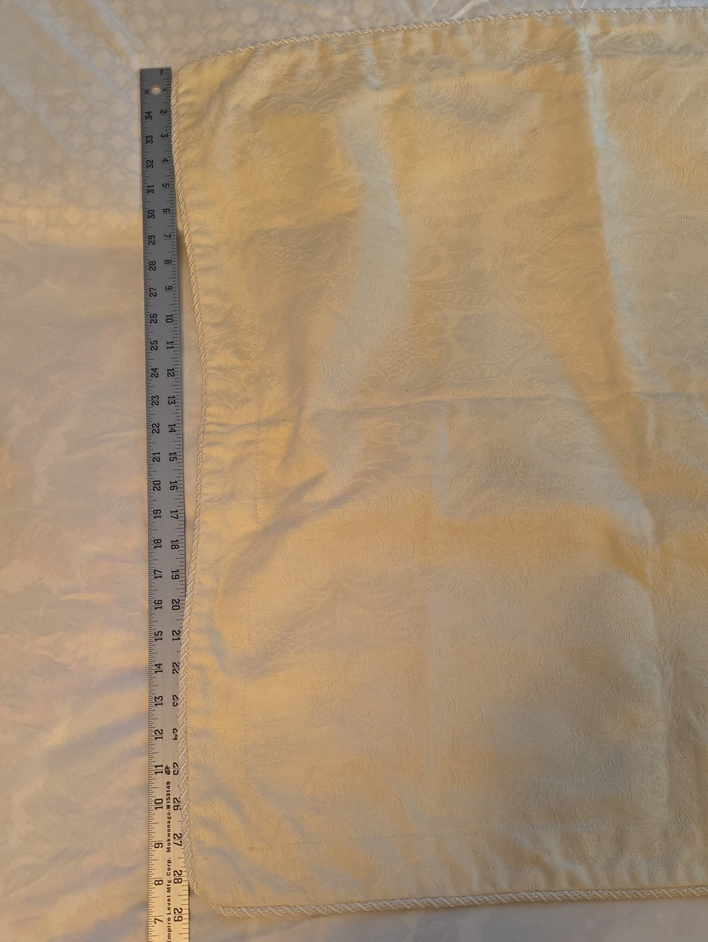 Ralph Lauren Cream Decorative Pillow Sham with Braided Trim (3 Available) - Picture 6 of 7